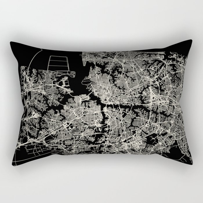 Norfolk USA City Map Rectangular Pillow