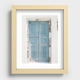 Santorini Doors Recessed Framed Print