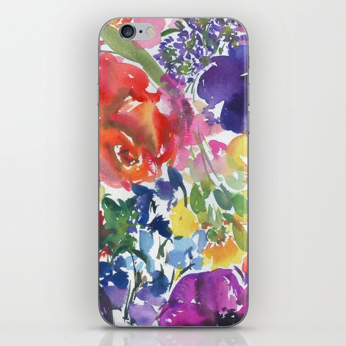 rainbow floral pattern N.o 1 iPhone Skin