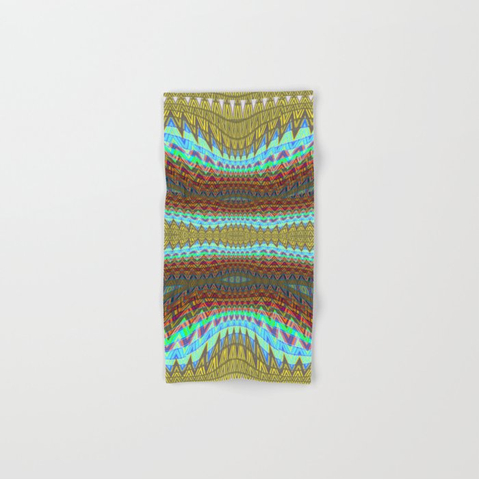 Earth Layers Zigzag Abstract 1 Hand Bath Towel By Carlieamberpartridge