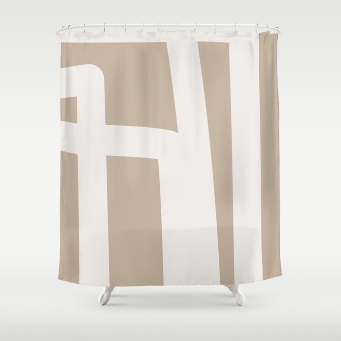Neutral Abstract 5B Shower Curtain