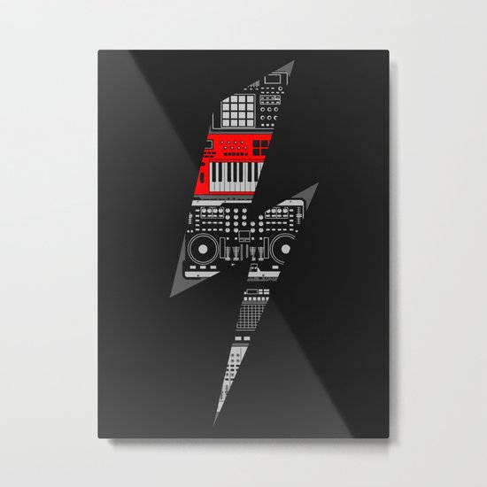 Electro Music Metal Print