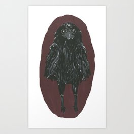 Confused Crow Art Print
