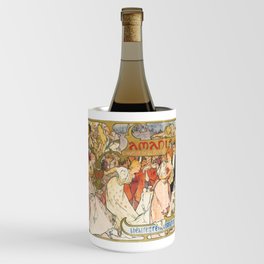 Mucha Amante Comedie Art Nouveau  Wine Chiller