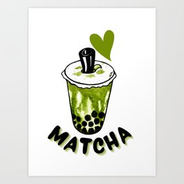 Heart Matcha Art Print