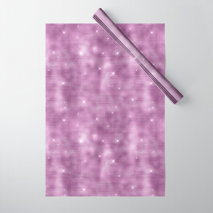 Glam Mauve Diamond Shimmer Glitter Wrapping Paper