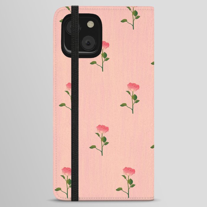 Pink Roses iPhone Wallet Case