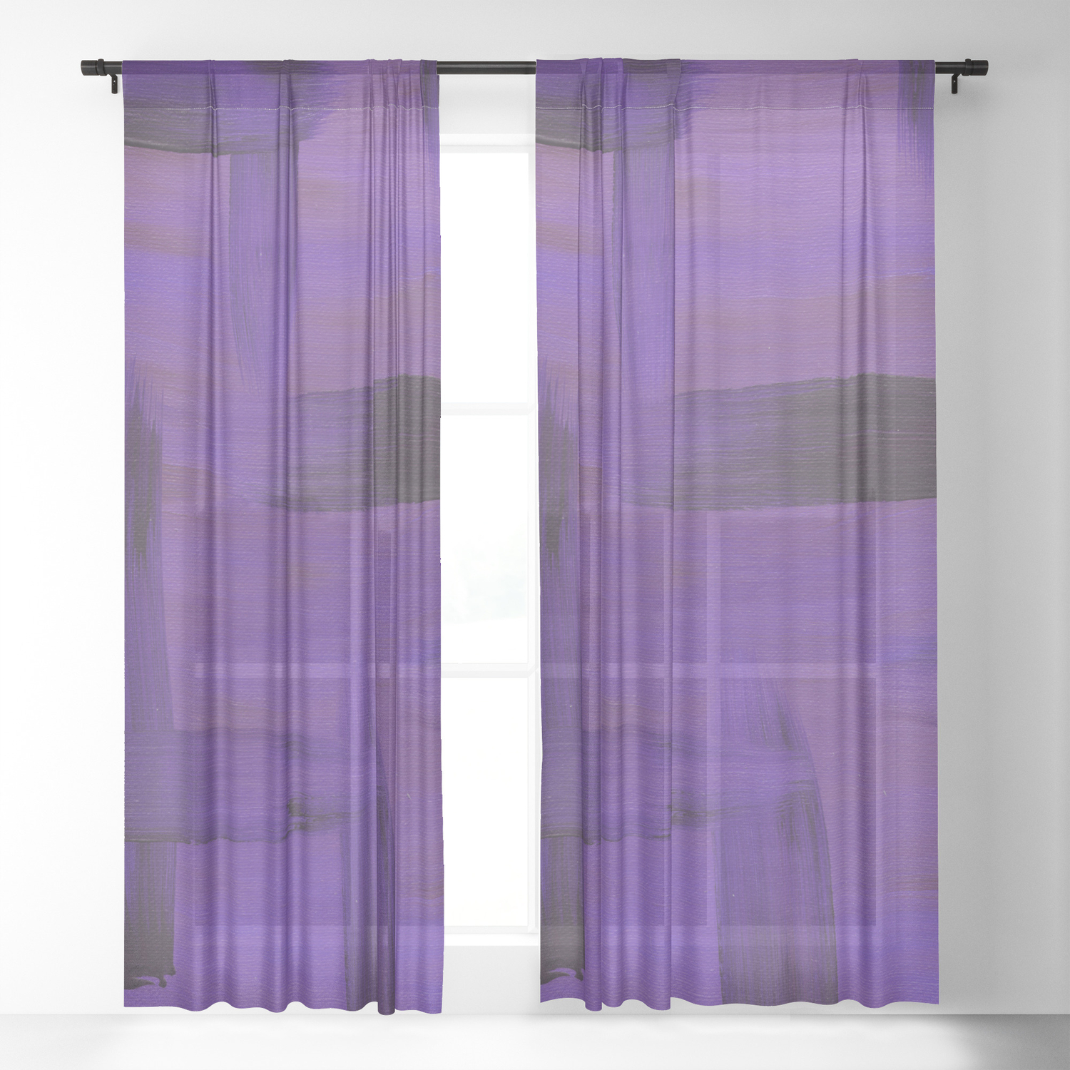 Purple On Purple Sheer Curtain By Whaleymel Society6