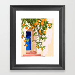 Wherever you go, go with all your heart | Summer Travel Morocco Boho Oranges | Architecture Building Framed Art Print