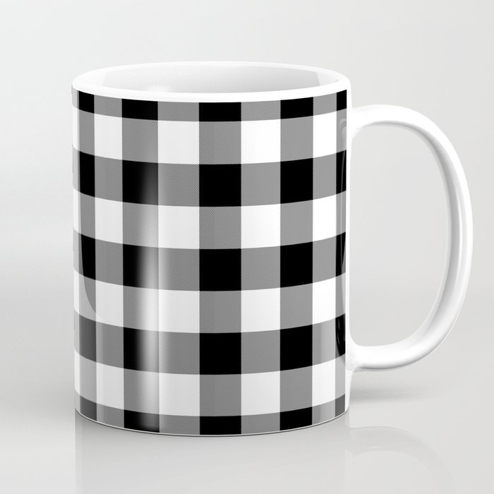 Gingham (Black/White) Coffee Mug