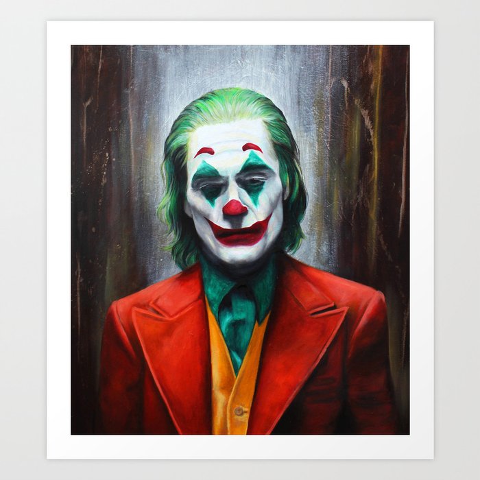 Joaquin Joker Phoenix by Mel Fiorentino Art Print by Mel Fiorentino ...