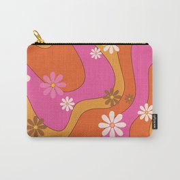 Groovy 60s and 70s Flower Power  Carry-All Pouch | 70S, Hippie, Seventies, Retro, Groovy, Mod, Flowers, Graphicdesign, Vintage, Sixties 