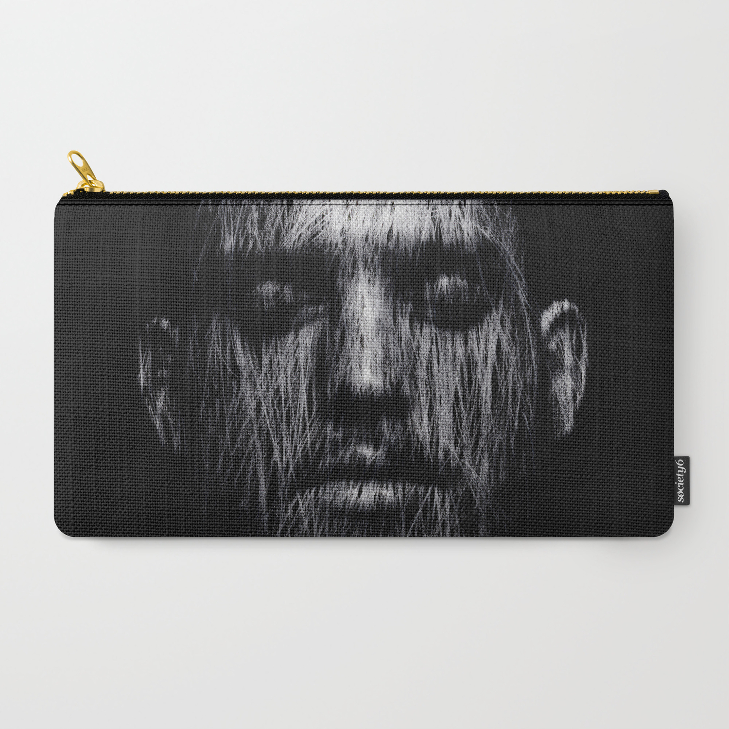 Male Face Digital Sketch Black Background And White Charcoal Carry All Pouch By Chrislopezstudio Society6 Check out the video below, then follow the steps to. society6