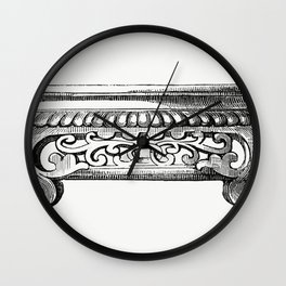 Elegant Decorative Design (1862) from Gazette Des Beaux-Arts a French art review Wall Clock | Wallart, Artprint, Pattern, Vintage, Vignette, Illustration, Decor, Painting, Old, Poster 
