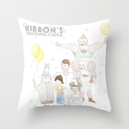 Ribbon's Traveling Castle - New Family Throw Pillow