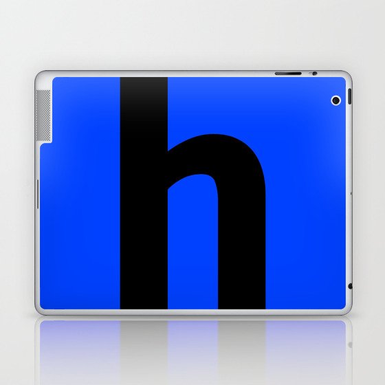 letter H (Black & Blue) Laptop & iPad Skin