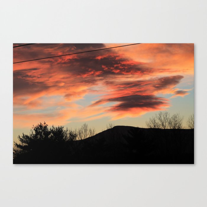 Fire Sunset  Canvas Print
