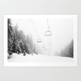 Ski Gondolas , Ski Lift Art Print