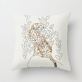 Painted Cheetah Throw Pillow