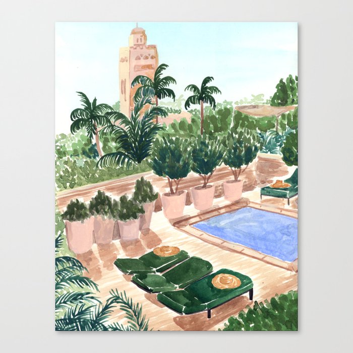 Moroccan Hotel Canvas Print