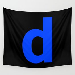 letter D (Blue & Black) Wall Tapestry
