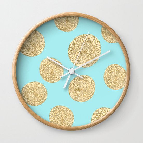 Straw Cushion Pattern Wall Clock