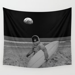 Moon surfer Wall Tapestry