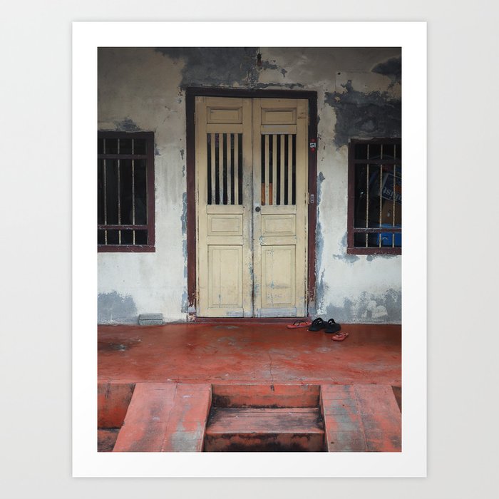 Old Doors in Georgetown, Penang Art Print
