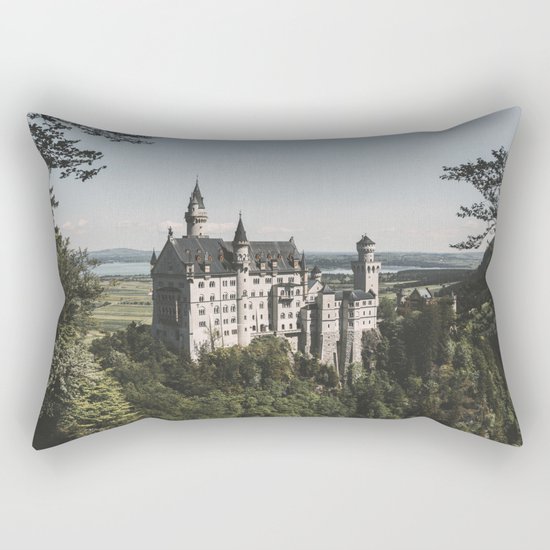 Neuschwanstein fairytale Castle - Landscape Photography Rectangular Pillow