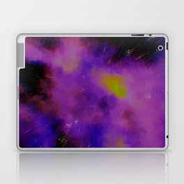 Digital glitch and distortion cosmos Laptop Skin