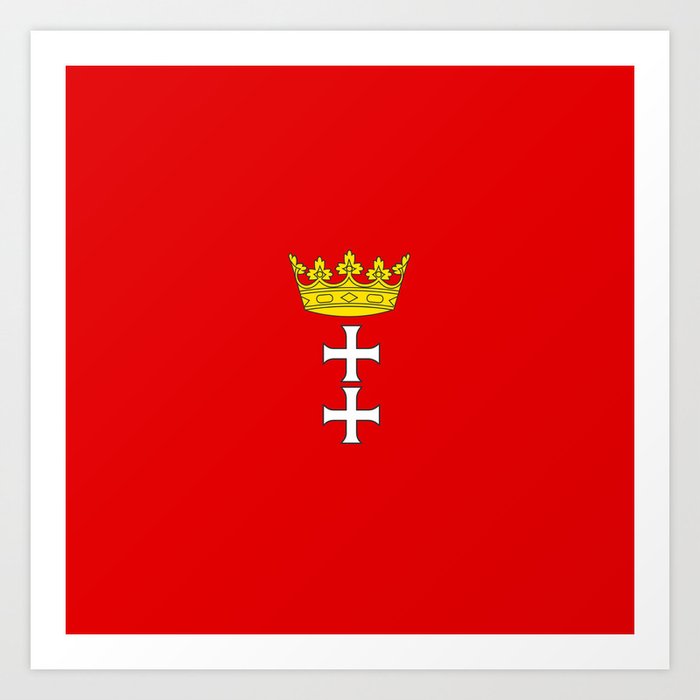 Flag of Gdansk Art Print
