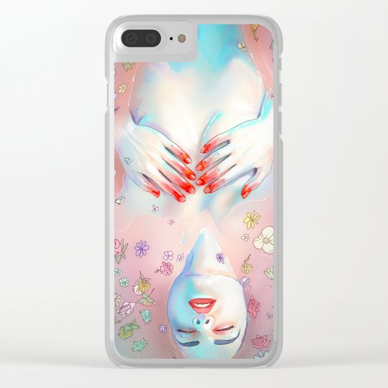 Flower Bath 5 Clear iPhone Case