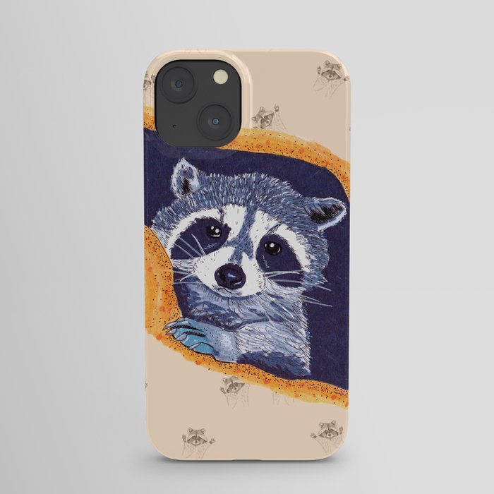 Peeking Raccoons # 2 Beige Pallet iPhone Case