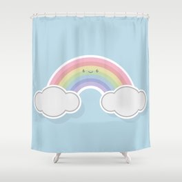 Kawaii Rainbow Shower Curtain