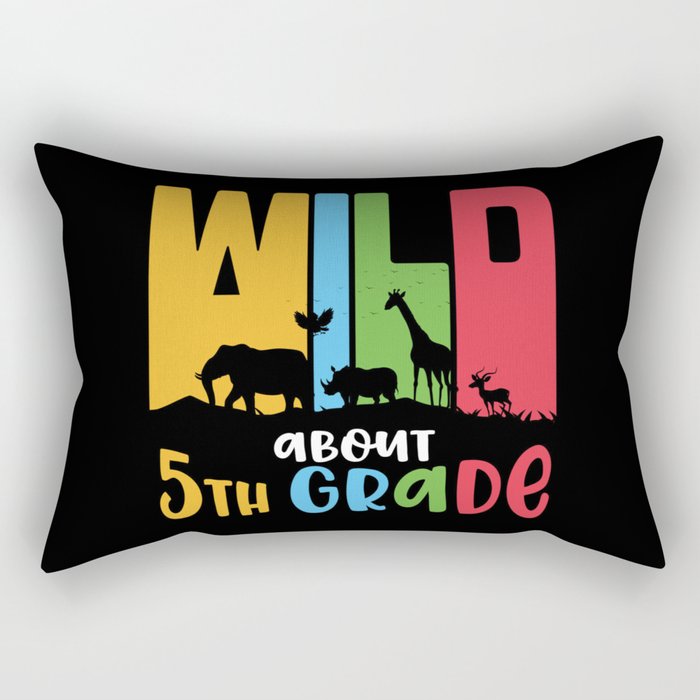 Wild About 5th Grade Rectangular Pillow