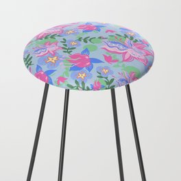 Blooming Spring (blue) Counter Stool