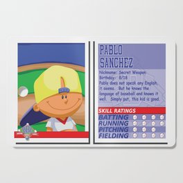 Pablo Sanchez Stat Card -Backyard Baseball Cutting Board