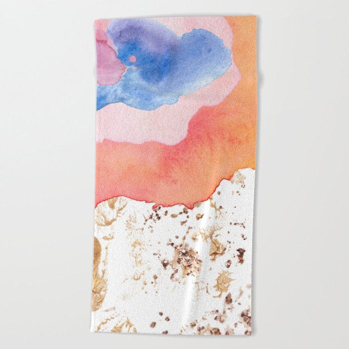 Marble Watercolor Beach Towel