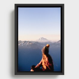 Mountain Morning View Framed Canvas