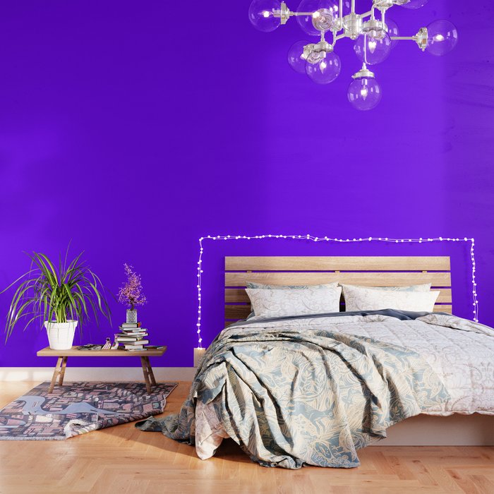 The Future Is Bright Purple Solid Color Jewel Tone Wallpaper