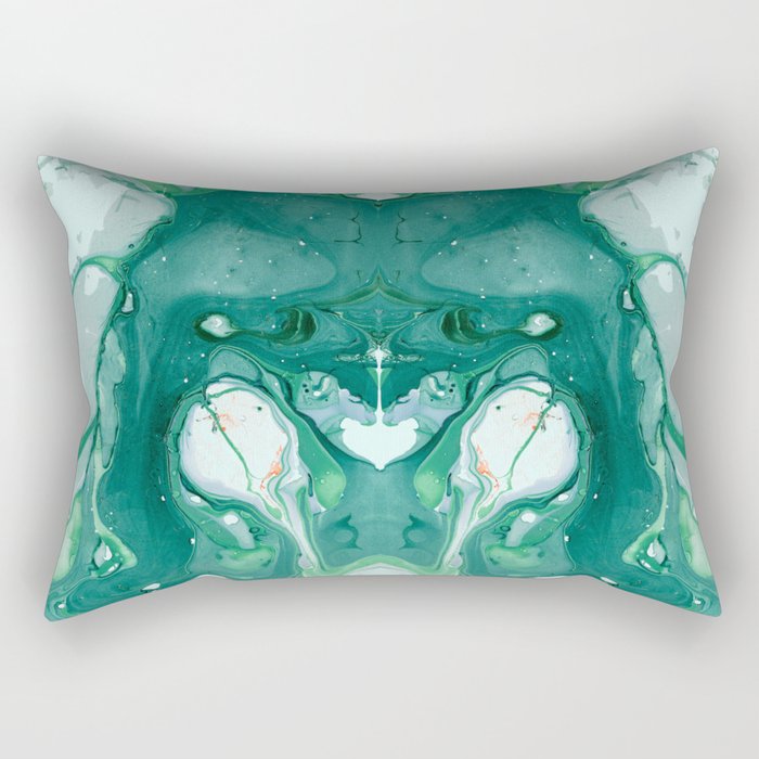 A Green Marble Rectangular Pillow