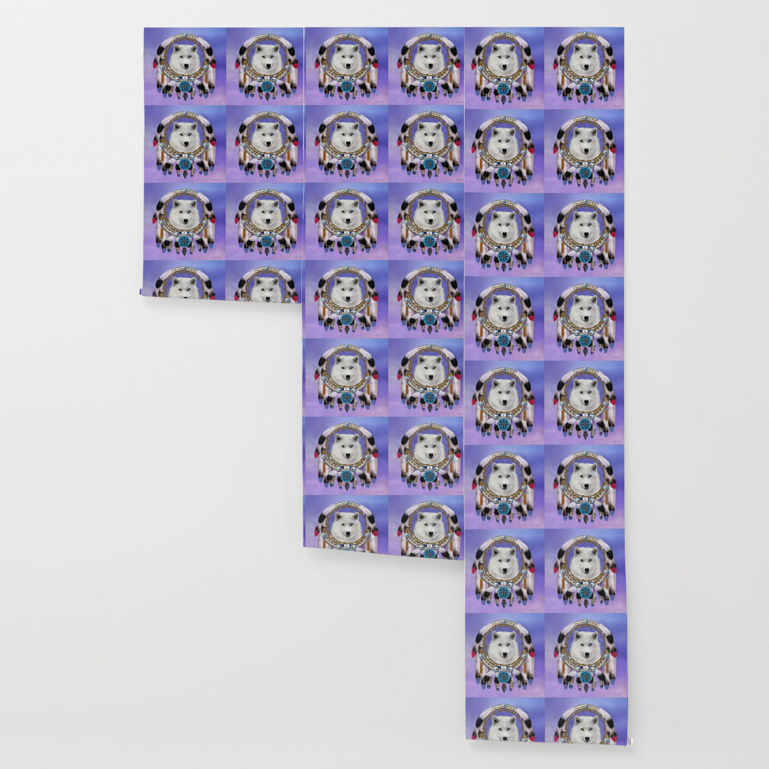 Native American Indian Wolf Spirit Wallpaper By Holbrookartproductions Society6