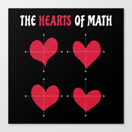 The Hearts Of Math Valentine's Day Math Canvas Print