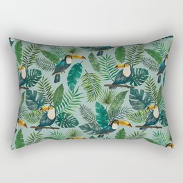 Tropical Toucan Pattern Rectangular Pillow