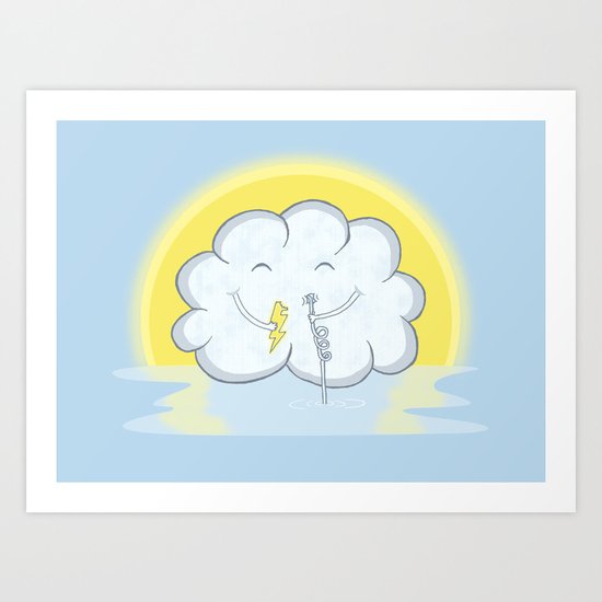 Breakfast Before Rain Art Print