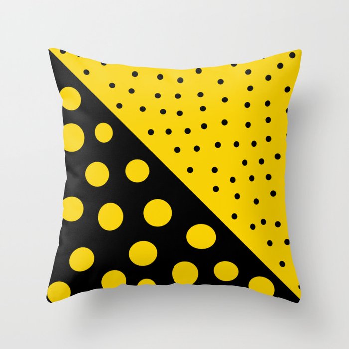 Cool contemporary Black and Gold Throw Pillow