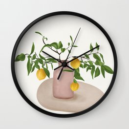 Lemon Branches Wall Clock