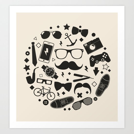 men's accessories Art Print