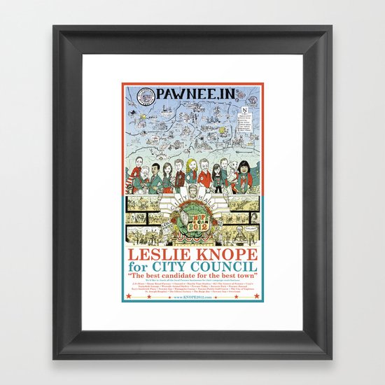 Leslie Knope for City Council - Parks and Recreation Dept. Framed Art Print