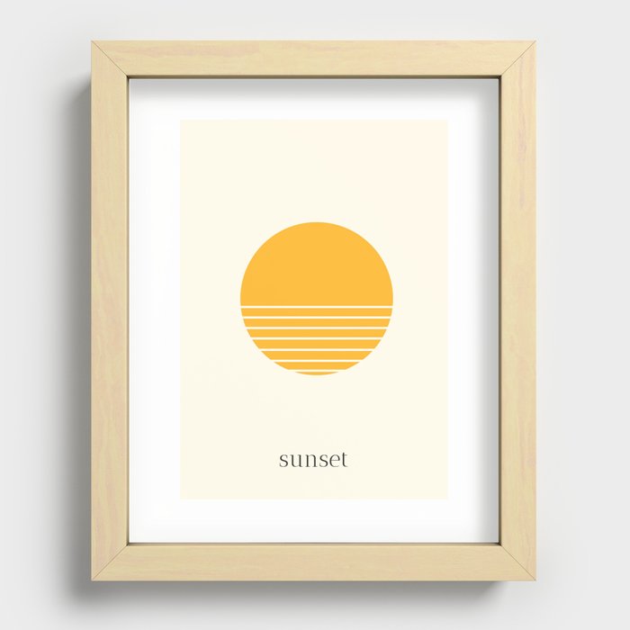 Abstract Orange Sunset | Under the Same Sun Recessed Framed Print